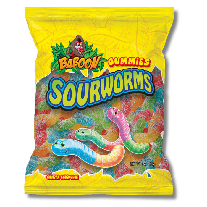 Baboon Sour Worms | Pack of 6