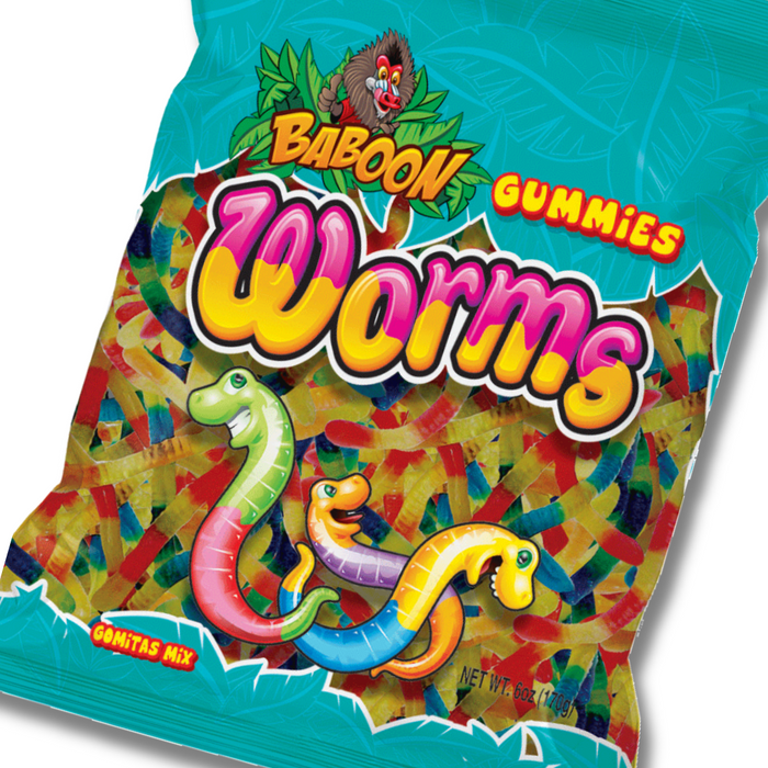 Baboon Gummy Worms | Pack of 6